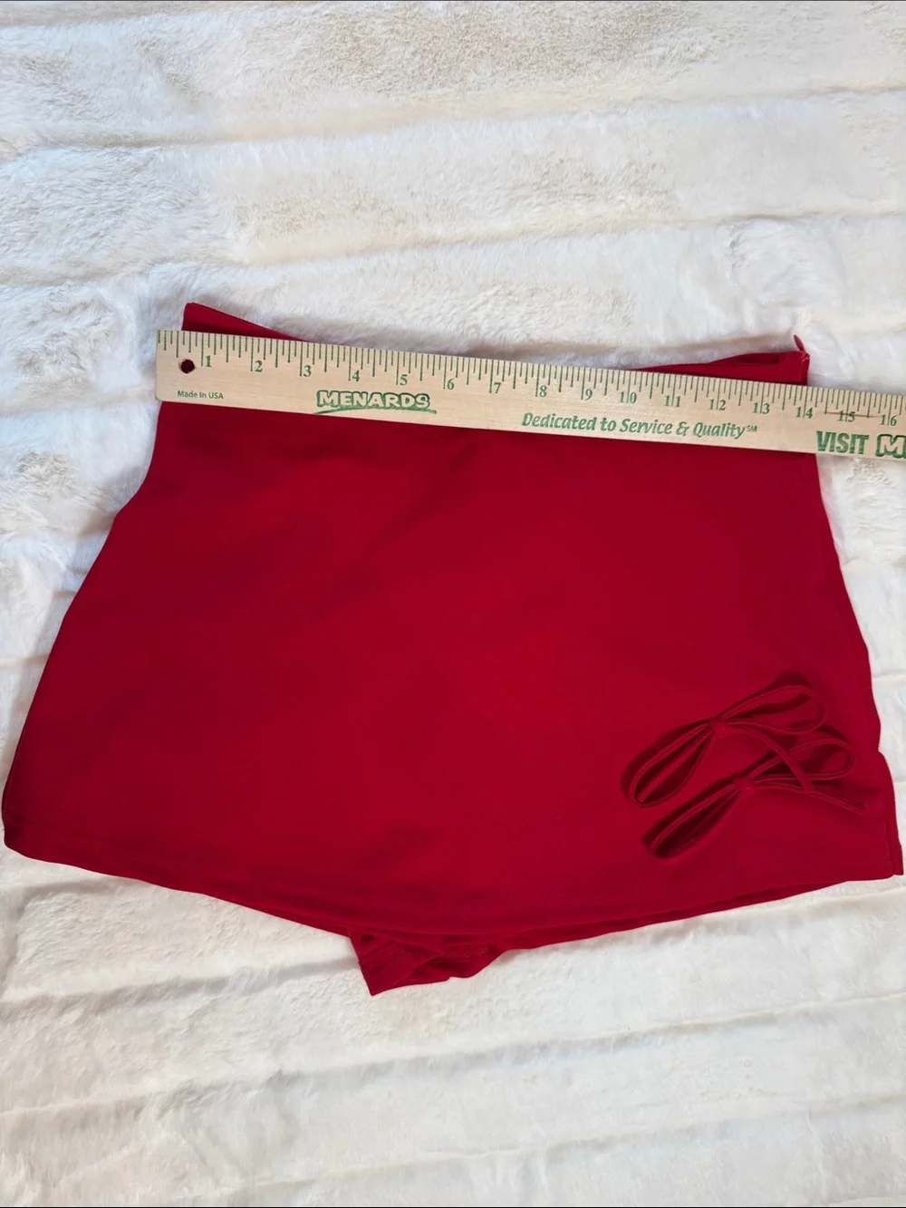 NWT Red Swim Skirt with Side Bow Detail